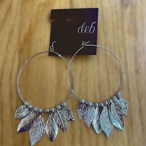 Deb Silver Large Hoop Earrings